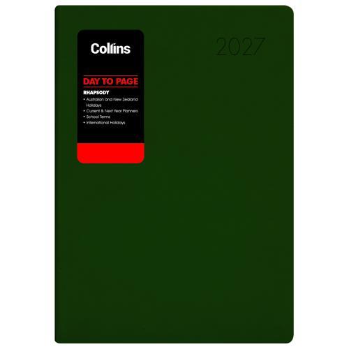 Collins Diary Rhapsody A41 Day To Page Racing Green 2027