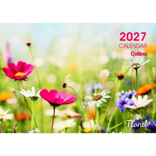 Collins Wall Calendar A4 NZ Floral 2027