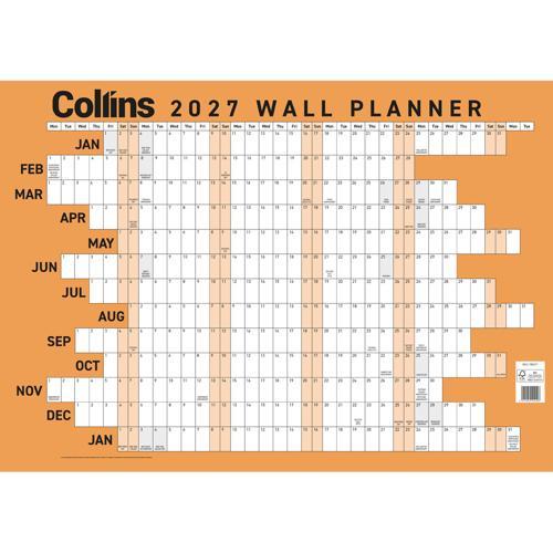 Collins Wallplanner A3 Laminated 2027