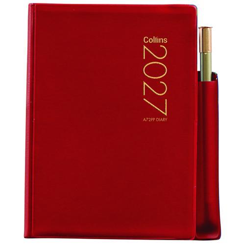 Collins Diary A72PP Red With Pencil 2027