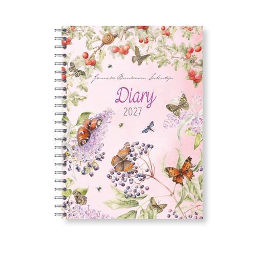 Collins Diary J. Brinkman Flower Series 230x167MM Wiro Week To View 2027