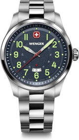 Watch - WENGER Terragraph 43mm SS Case Blue Dial SS bracelet