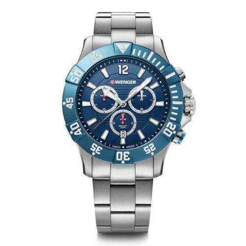 Watch - WENGER Seaforce Chrono 43mm Blue Dial SS Bracelet
