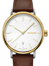 Watch - WENGER Urban Classic 40mm 3N/SST Silv-White Dial, Brown Strap