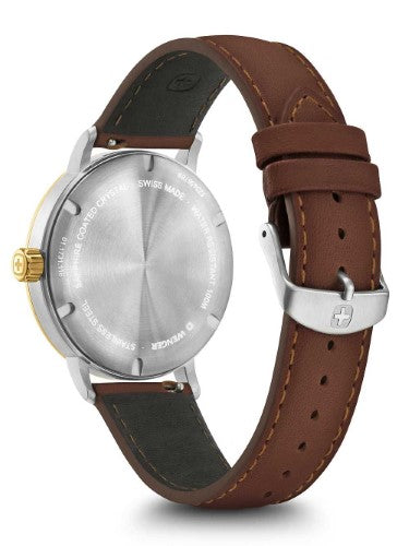 Watch - WENGER Urban Classic 40mm 3N/SST Silv-White Dial, Brown Strap