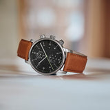 Watch - WENGER Urban Classic Chrono 42mm Black Dial Brown Strap
