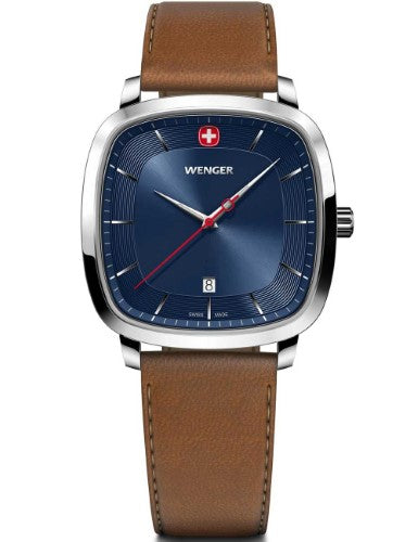 Watch - WENGER Vintage Classic 37mm Blue Dial Brown Smartcycle