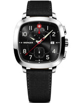 Watch - WENGER Vintage Classic Chrono 39.5mm Black Dial & Strap