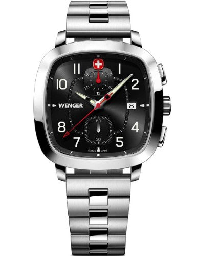 Watch - WENGER Vintage Sport Chrono 39.5mm Black Dial Bracelet