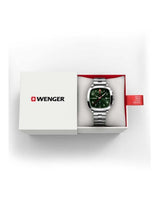 Watch - WENGER Vintage Sport Chrono 39.5mm Green Dial SS Bracelet