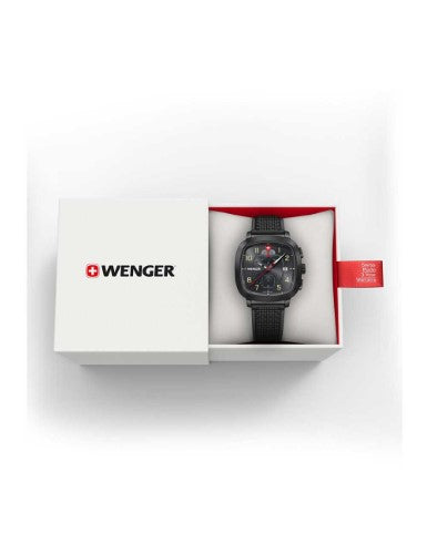 Watch - WENGER Vintage Sport 39.5mm Grey Dial Silicone Strap