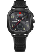 Watch - WENGER Vintage Sport 39.5mm Grey Dial Silicone Strap