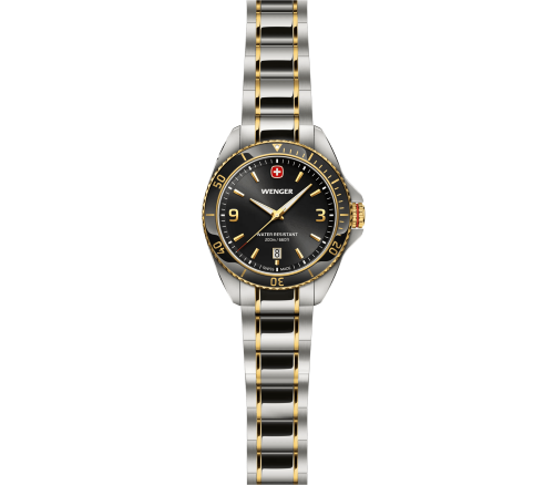 Watch - WENGER Executive 40mm Black Dial 2 Tone Bracelet