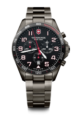 Watch - VICTORINOX FieldForce Sport Chr 42mm Bracelet Black Diallet