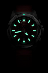Watch - VICTORINOX I.N.O.X Chr 43mm Red Rubber Strap Red Dial