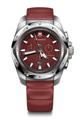 Watch - VICTORINOX I.N.O.X Chr 43mm Red Rubber Strap Red Dial