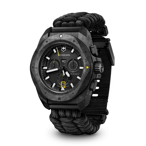 Watch - VICTORINOX I.N.O.X Chr + Acc Wal 43mm Black Para Strap Black Dial