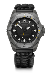 Watch - VICTORINOX Dive Pro 43mm Black Paracord Strap Black Dial