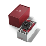 Watch - VICTORINOX Air Pro Auto 43mm Black Dial Red Strap