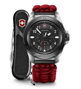 Watch - VICTORINOX Journey 1884 43mm Red Para Strap Black Dial