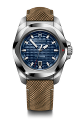 Watch - VICTORINOX I.N.O.X. Aut 41mm Wood/Blue Rubber Strap Blue Dial