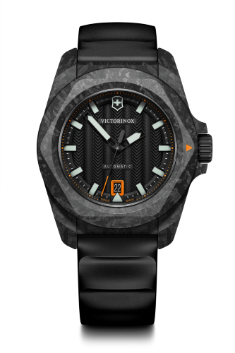 Watch - VICTORINOX I.N.O.X. Auto + SAK 41mm Black Rubber Strap Black Dial