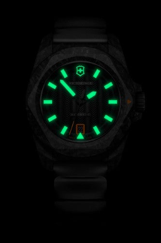 Watch - VICTORINOX I.N.O.X. Auto + SAK 41mm Black Rubber Strap Black Dial