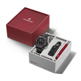 Watch - VICTORINOX I.N.O.X. Auto + SAK 41mm Black Rubber Strap Black Dial