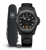 Watch - VICTORINOX I.N.O.X. Auto + SAK 41mm Black Rubber Strap Black Dial