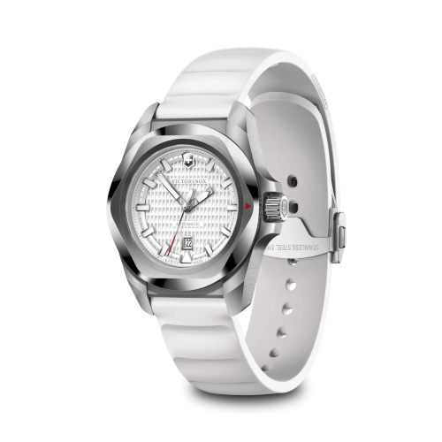 Watch - VICTORINOX I.N.O.X. Small Auto 32mm White Rubber Strap White Dial