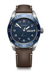 Watch - VICTORINOX Swiss Army 42mm Brown Leather Strap Blue Dial
