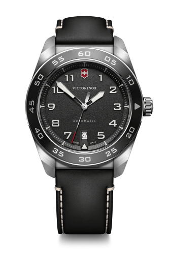 Watch - VICTORINOX Swiss Army Auto 42mm Black Leather Strap Black Dial