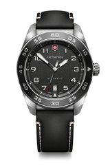 Watch - VICTORINOX Swiss Army Auto 42mm Black Leather Strap Black Dial