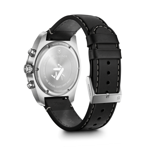 Watch - VICTORINOX Swiss Army Chrono 42mm Black Leather Strap Blue Dial