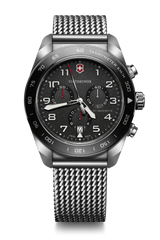 Watch - VICTORINOX Swiss Army Chrono 42mm SS Bracelet Black Dial