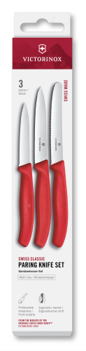 3 Piece Paring Set - VICTORINOX (Red)