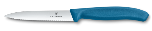 Paring Knife - VICTORINOX SWISS CLASSIC Wavy 10cm (Blue)