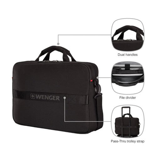 Laptop Briefcase - WENGER XE 16in (Black)