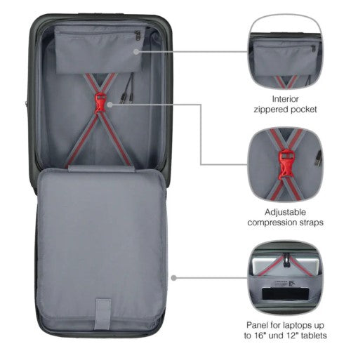2pc Hardside Luggage - WENGER Skyon Set (Anthracite)