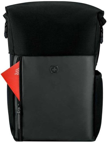 Roll Top Backpack - WENGER Urbanone (Black)