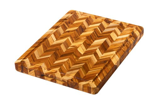 Rectangular Board - Teakhaus Herringbone M Teak (41 x 30.5 x 3.8cm)