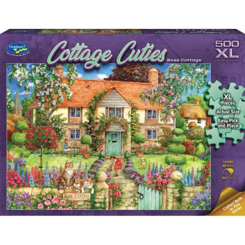 Jigsaw Puzzle - Cottage Cuties Rose Cottage (500 XL Piece)