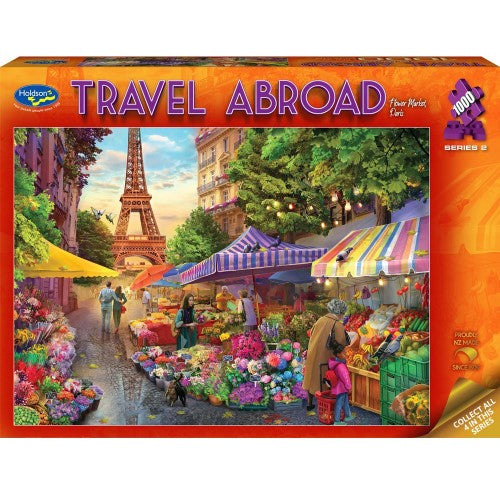 Jigsaw Puzzle - Travel Abroad Series 2 Flower Market Paris (1000pc)