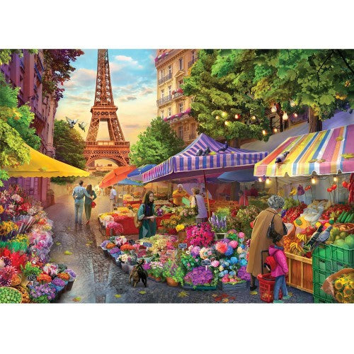 Jigsaw Puzzle - Travel Abroad Series 2 Flower Market Paris (1000pc)