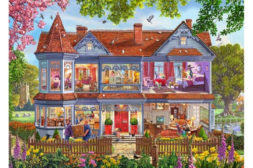 Jigsaw Puzzle - House Antics Spring House (500pc XL Piece)