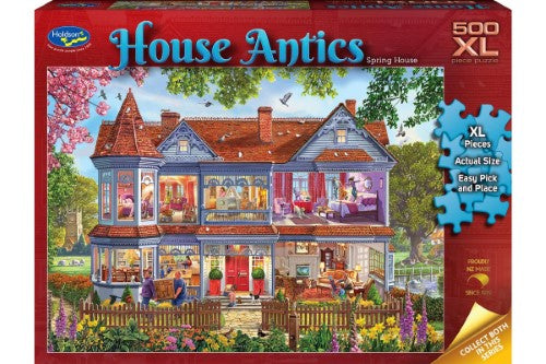 Jigsaw Puzzle - House Antics Spring House (500pc XL Piece)