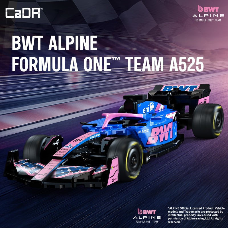 Brick Model Car Kit - CADA 1:24 ALPINE F1 A525