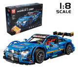 Building Model Kit - Mould King 1:8 C63 BLUE RACING CAR RC
