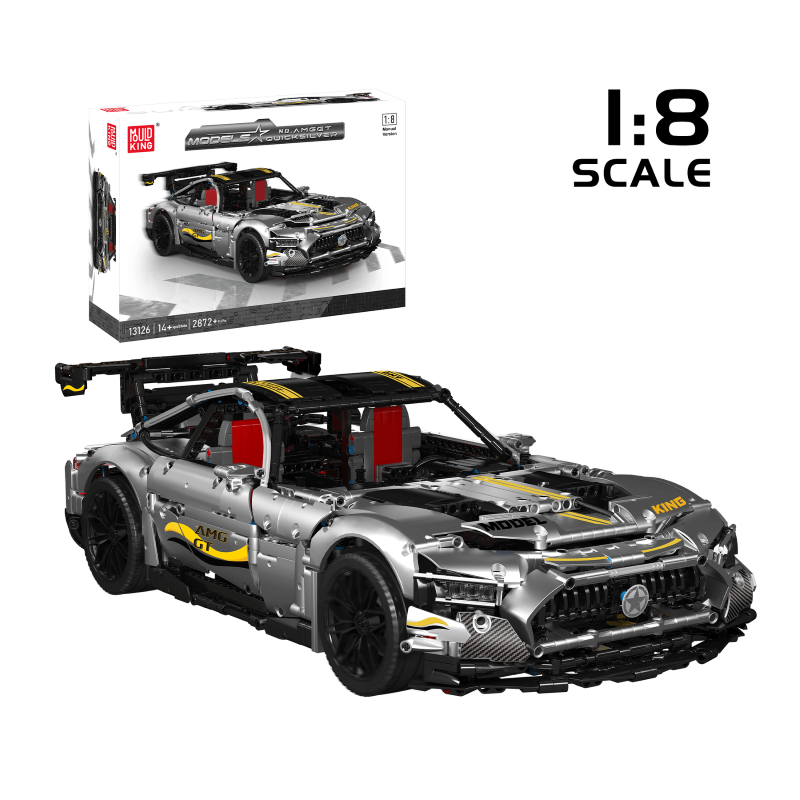 Building Model Kit - Mould King 1:8 QUICK SILVER AMG GT SPORTS CAR
