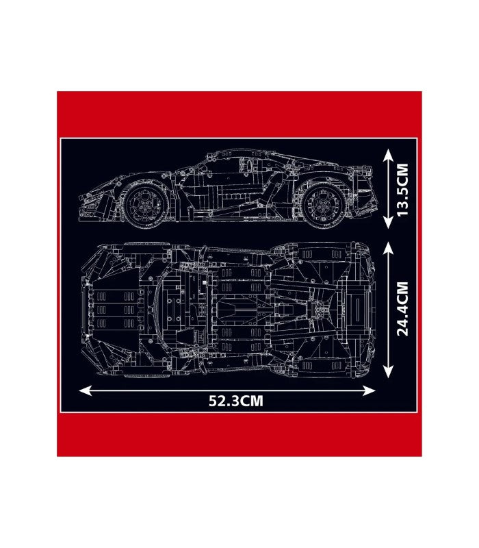 Building Model Kit - Mould King 1:8 LYKAN HYPERSPORT CAR RC
